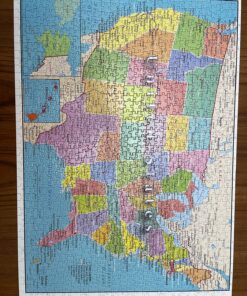 United States of America 1000 Piece Map Jigsaw Highways Rivers Capitals 19 91 0LxvbfML
