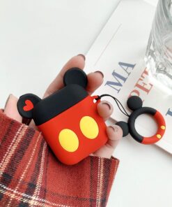 iFiLOVE Compatible with Airpods Case, Cute Cartoon Airpods Cover, Mickey Mouse Soft Silicone Shockproof Protective Case Cover Skin with Ring Buckle Holder for Apple Airpods 1 & 2 Charging Case(#1) #1 24 91 2xNXEQCL