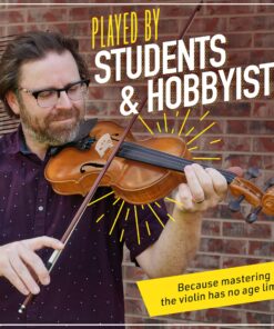 Mendini by Cecilio Violin Instrument – MV400 Size 3/4 Acoustic Violin with Bow, Case, Tuner, Metronome & Extra Strings, Kids & Beginner Violin, Maple Varnish, 3/4 Violin 14 91 FhVkKdIL