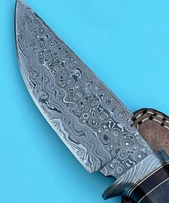 REG-HK-41 Custom Handmade Damascus Steel 10.00 Inches Knife- Colored Camel Bone and Rose Wood Handle 15 91 KqU0oqaL