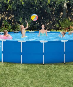 INTEX 28253EH Metal Frame Above Ground Swimming Pool Set: 18ft x 48in – Includes 1500 GPH Cartridge Filter Pump – Removable Ladder – Pool Cover – Ground Cloth with Cartridge Filter Pump Metal Frame Pool 22 91 Kt1dpfdL