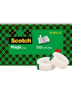 Scotch Magic Tape, 24 Rolls, Numerous Applications, Invisible, Engineered for Repairing, 3/4 x 1000 Inches, Boxed (810K24) 16 91 YMyyVWL