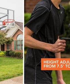Goalrilla GS54 In Ground Basketball Hoop with Adjustable Height Backboard and Pro-Style, Breakaway Rim 15 91 e6BpJBfL