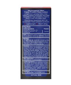 Neutrogena Triple Protect Face Lotion for Men, SPF 20, 1.7 Ounce Mens Triple Protect Lotion 24 91 i2lDtX1L
