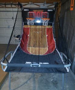 Hall of Games Indoor Arcade Basketball Games Multiple Styles, 2-Player Arcade Scoring Display with Rubber Basketball Set, Perfect for Family Game Rooms Deluxe (Poly Backboard & Premium Scorer) 32 91 kmGwJLL