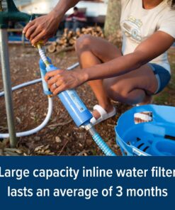 Camco TastePURE Camper/RV Water Filter & Hose Protector | Inline Water Filter Reduces Bad Taste, Odor, Chlorine & Sediment | Ideal for RVs, Campers, Travel Trailers, Boats | Made in the USA (40043) 33 91 mCPEJBzL