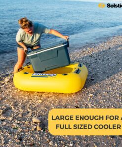 SOLSTICE Super Chill Inflatable River Raft Float Tube Series 1-6 Person With Cupholders Cooler Mesh Bottom Backrest Grab Handles Tie On Rope For River Lake Ocean Pool Floating Snow Heavy Duty Material Floating Cooler Raft 14 91 mmPZ1X2L