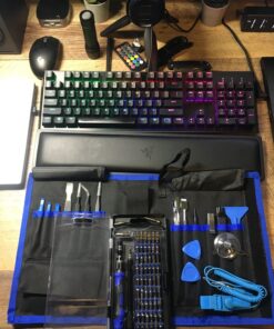 80 IN 1 Professional Computer Repair Tool Kit, Precision Screwdriver Set with 56 Bits, Magnetic screwdriver set Compatible for Laptop, PC, MacBook, Tablet, iPhone, PS4, and Other Electronic Repair Blue 40 91 qBVnqWVL