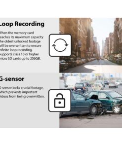Rexing V1P Pro Dual 1080p Full HD Front and Rear 170° Wide Angle Wi-Fi Car Dash Cam with Built-in GPS Logger, Supercapacitor, 2.4" LCD Screen, G-Sensor, Loop Recording, Mobile App, Parking Monitor 16 91 t MSyg7L