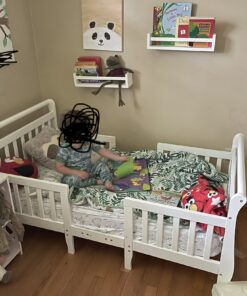 Dream On Me Emma 3 in 1 Convertible Toddler Bed in White 56x29x28 Inch,29x29x18 Inch 33 91 wJsKU4SL