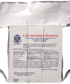 SOS Food Labs, Inc. 185000825 S.O.S. Rations Emergency 3600 Calorie Food bar - 3 Day/ 72 Hour Package with 5 Year Shelf Life, 5" Height, 2" Wide, 4.5" Length 3600 Cal 1 Count (Pack of 1) 17 9102o3VEibL