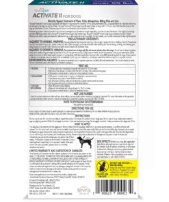 Activate II Flea and Tick Prevention for Dogs | 4 Count | Extra Large Dogs 55+ lbs | Topical Drops | 4 Months Flea Treatment 30 9103Oc81jJL