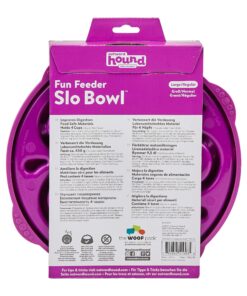 Alternative view of Outward Hound Fun Feeder Slo Bowl, Slow Feeder Dog Bowl, Large/Regular, Purple