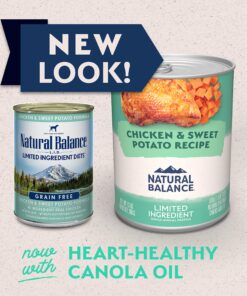 Natural Balance Limited Ingredient Adult Grain-Free Wet Canned Dog Food, Chicken & Sweet Potato Recipe, 13 Ounce (Pack of 12) 18 910MMAXfDIL