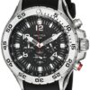 Nautica Men's Quartz Resin Silicone Watch Black/Silver 16 910NPbgC6KL