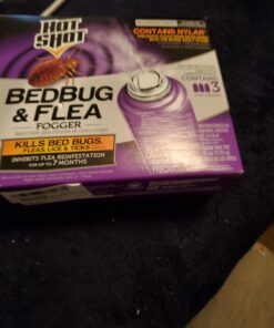 Hot Shot Bed Bug & Flea Fogger, 3 Count (Pack of 1), Kills Fleas Indoors, Get Rid of Fleas In House, Inhibits Reinfestation Up to 7 Months 1 Pack 25 910Q3PxSauL