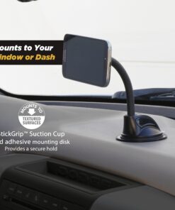 Scosche MAGWDM MagicMount Flex Neck Suction Cup Car Phone Mount for Dashboard/Windshield, 360° Adjustable Magnetic Head, Universal Cell Phone Holder Compatible with iPhone, Samsung & All Devices XL 26 910Rakcfu5L 1