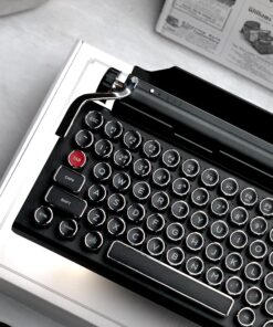 QWERKYTOYS Qwerkywriter S Typewriter Inspired Retro Mechanical Wired & Wireless Keyboard with Tablet Stand 27 910X8ixCJAL 3