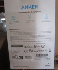 Anker Portable Charger, Power Bank, 10,000 mAh Battery Pack with PowerIQ Charging Technology and USB-C (Input Only) for iPhone 15/15 Plus/15 Pro/15 Pro Max, iPhone 14/13 Series, Samsung Galaxy Black 41 910Z59A8iKL