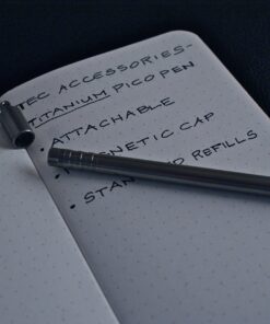 PicoPen Ti -Titanium Mini Ballpoint Pen with Magnetic Keychain Holder, Black Ink Medium Point Pocket Pen for Writing, Bullet Journaling, Taking Notes in Office, Business, and Everyday Carry 26 910ghJWMLyL