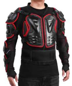 OHMOTOR Motorcycle Body Protective Jacket Armor Men, Motocross Riding Protective Gear,ATV Dirt Bike Chest Spine Protector 3X-Large-4X-Large Red 23 910ooFEOh6L