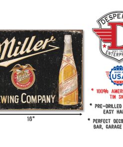 Alternative view of Desperate Enterprises Miller Brewing Company Vintage Tin Sign, 16" W x 12.5" H