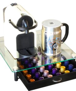 Deco Brothers Crystal Tempered Glass Original Pod Holder Drawer, 42 Nespresso Capsule Organizer 27 910vRnVc51L
