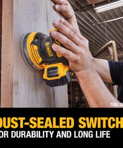 DEWALT 20V MAX Orbital Sander, 12,000 OPM, Brushless Motor for Extra Long Run Time, Bare Tool Only (DCW210B) 36 910vqDFPL9S