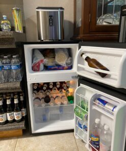 Midea WHD-113FSS1 Compact Refrigerator, 3.1 cu ft, Stainless Steel Double Door 37 910w 162AEL