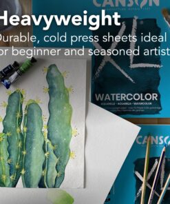 Canson XL Watercolor Pads, 9 In. x 12 In., Pad Of 30 (100510941) (98773) 9x12 Fold Over 27 91172It2g0L