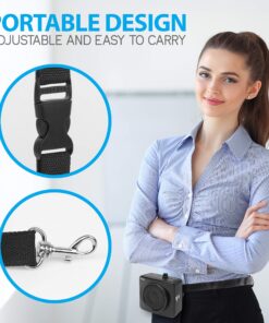 PYLE-PRO Portable Waist-Band PA Speaker System - Compact Voice Amplifier and Headset Microphone Set with Built-in Rechargeable Battery, MP3/USB Playback, AUX, Power Adapter, Strap, Belt Clip PWMA60UB Black 11 91183PNPdmL