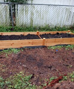 Giantex Raised Garden Bed Planter, Wooden Elevated Vegetable Planter Kit Box Grow for Patio Deck Balcony Outdoor Gardening, Natural 97"Lx25"Wx10"H Rectangular 31 9118S1LPk7L