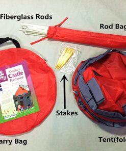 Kiddey Knight's Castle Kids Play Tent -Indoor & Outdoor Children's Playhouse - Durable & Portable with Free Carrying Bag – “Bonus” Shield and Sword Set - Makes for Boys & Girls Knights Tent 37 911FdMRHz0S 2