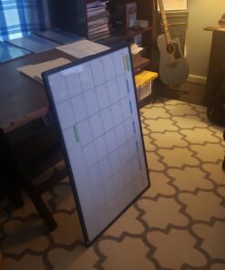 JILoffice Dry Erase Calendar Whiteboard - Magnetic White Board Calendar Monthly 36 X 24 Inch, Black Aluminum Frame Wall Mounted Board for Office Home and School Calendar 36 x 24 Inch 33 911JpcQwEDL