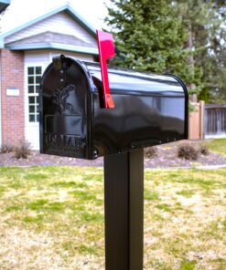 Gibraltar Mailboxes Elite Medium Capacity Galvanized Steel Black, Post-Mount Mailbox, E1100B00 26 911KLrOkpuL