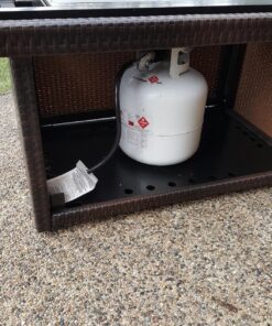 Outland Living 401 Series - 44-Inch Outdoor Propane Gas Fire Table, Espresso Brown/Rectangle 53 911PgihpbtL