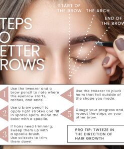 Tweezer Guru Tweezers for Women - Slant Pointed Precision Tweezers for Eyebrows & Ingrown Hair Removal - Blackhead and Splinter Tweezer with Sharp Needle Nose Point for Plucking (Black) 1 Count (Slant) Black 27 911Pri1nKOL