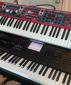 On-Stage KSA7500 Universal Second Tier for X-Style Keyboard Stand (for Stacking Keyboards, Electric Pianos, Synths, and Organs, 60 lb Capacity, Adjustable, Nonslip Arms and Feet, Metal, Black) 37 911RmukKiKL