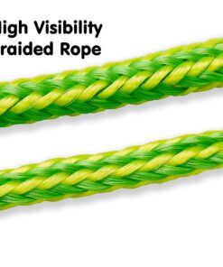 Skog Å Kust Premium PWC Dock Lines | 2-Pack Heavy Duty Braided Ropes, 1/2'' x 7ft & 14ft Lengths, with 316 Stainless Steel Clip 12mm (1/2 inch) dimeter rope 2-Pack: 7 & 14 ft Yellow & Green 15 911SsZ uOGL