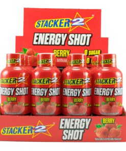 Stacker 2 Energy Shots, Berry, 12 Shots 2oz. Bottles 12 Bottles