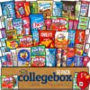 COLLEGEBOX Snack Box (50 Count) Valentines Variety Pack Care Package Gift Basket Adult Kid Guy Girl Women Men Birthday College Student Office School