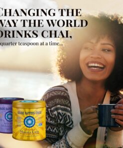 Blue Lotus Chai - Traditional Masala Chai - Makes 100 Cups - 3 Ounce Masala Spiced Chai Powder with Organic Spices - Instant Indian Tea No Steeping - No Gluten 3 Ounce (Pack of 1) 40 911jtCsnML