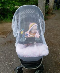 Stroller Mosquito Net for Baby - Durable, Simple Setup System - Extra Fine Holes to Protect Against Mosquitos and Wasps - no Harmful Chemicals - Perfect Fit for Stroller Net, for Car Seats & Carriers 25 911kA4ljxNL 1