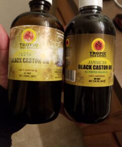 Tropic Isle Living Jamaican Black Castor Oil - Plastic PET Bottle 8oz | For Hair Growth Oil, Skin Conditioning, Eyebrows & Eyelashes, Scalp and Nail Care 48 911kEUx6JAL