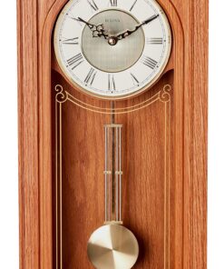 Bulova C4419 Manorcourt Chiming Clock, Golden Oak Finish, Brown 11 911mn5x97RS