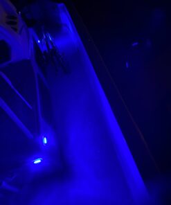 Partsam 4pcs 3" Blue LED Oblong Courtesy Light Marine Boat Deck Transom Stern Light for Yacht Pontoon Fishing Boat Kayak Sailboat, Sealed Boat Cabin Lights, 12V, Clear Lens, Surface Mount 25 911pDJ8fcML