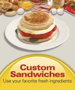 Hamilton Beach Dual Breakfast Sandwich Maker with Timer, Silver (25490A) 31 911vWpB0yuL