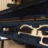 Cecilio Electric/Silent Violin - Style 2, Full Size (4/4) - Ebony Fittings - Metallic Pearl White - Includes Case, Bow, Rosin, Aux Cable, and Headphones 4/4-size 27 911x3lRZ02L