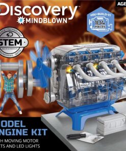 Discovery #MINDBLOWN Model Engine Building Kit, DIY 4-Cylinder Combustion Engine, Working Pistons Fan Valves Belts LED Lights, STEM Mechanic Engineering Construction Experiment Set, Kids & Adults Gift 17 911xTKfXomL