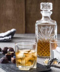 Bormioli Rocco Selecta Collection Whiskey Decanter – Sophisticated 33.75oz Diamond Decanter With Starburst Detailing – For Whiskey, Bourbon, Scotch & Liquor 25 911y5VL5kNL